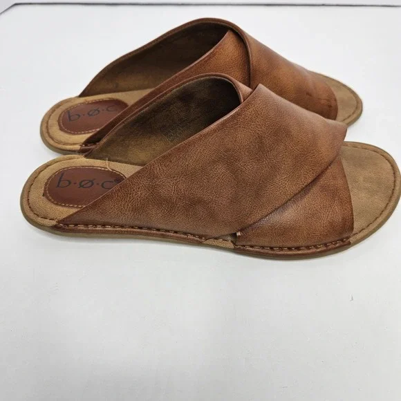Born Concept B.O.C. Size 10 Brown Slip On Sandals - Picture 2 of 9